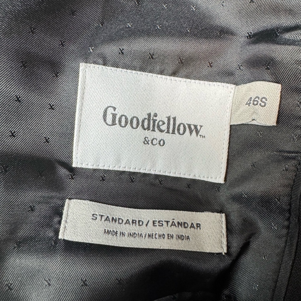 Goodfellow & Co Navy Sport Coat Modern Tailored Fit Wool Blend Suit Jacket - 46S - Picture 8 of 9